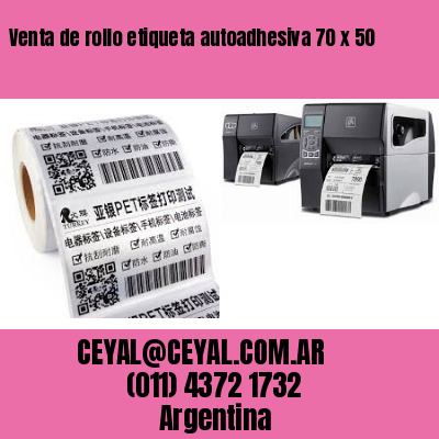 Venta de rollo etiqueta autoadhesiva 70 x 50