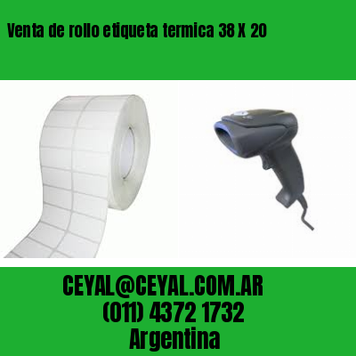 Venta de rollo etiqueta termica 38 X 20