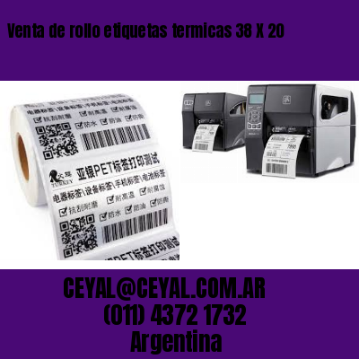Venta de rollo etiquetas termicas 38 X 20