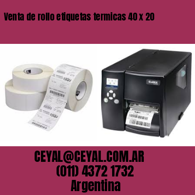Venta de rollo etiquetas termicas 40 x 20