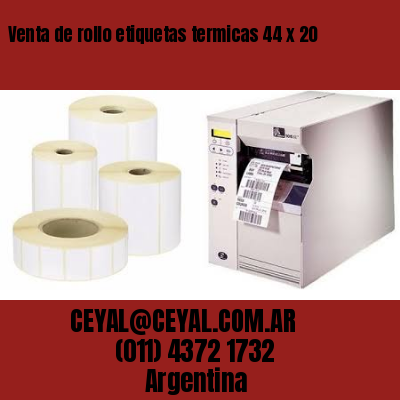 Venta de rollo etiquetas termicas 44 x 20