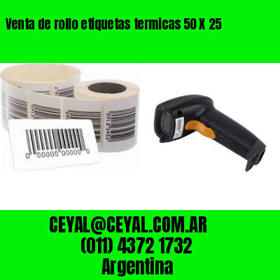 Venta de rollo etiquetas termicas 50 X 25
