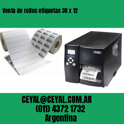 Venta de rollos etiquetas 38 x 12