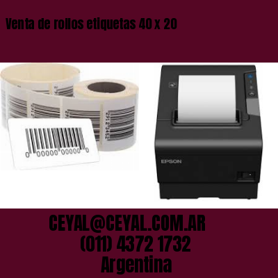Venta de rollos etiquetas 40 x 20