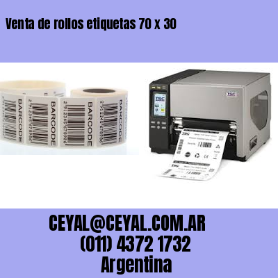 Venta de rollos etiquetas 70 x 30