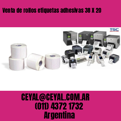 Venta de rollos etiquetas adhesivas 38 X 20