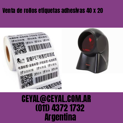 Venta de rollos etiquetas adhesivas 40 x 20