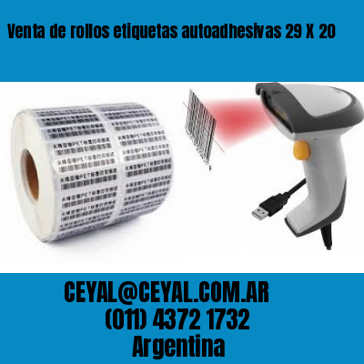 Venta de rollos etiquetas autoadhesivas 29 X 20