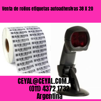 Venta de rollos etiquetas autoadhesivas 38 X 20