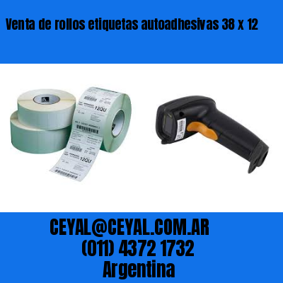 Venta de rollos etiquetas autoadhesivas 38 x 12
