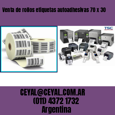 Venta de rollos etiquetas autoadhesivas 70 x 30