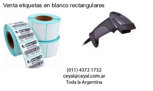 Venta etiquetas en blanco rectangulares