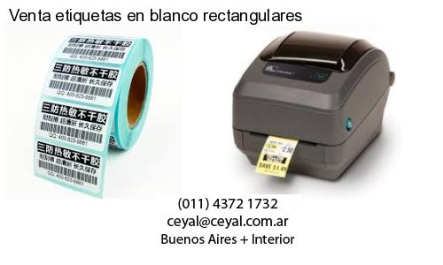 Venta etiquetas en blanco rectangulares