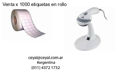 Venta x 1000 etiquetas en rollo