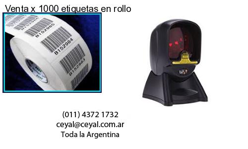 Venta x 1000 etiquetas en rollo