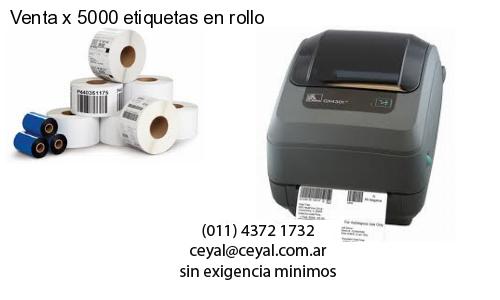 Venta x 5000 etiquetas en rollo