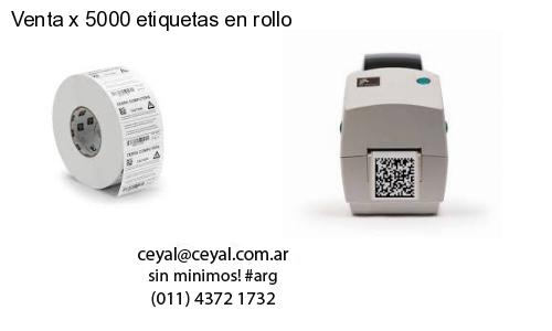 Venta x 5000 etiquetas en rollo