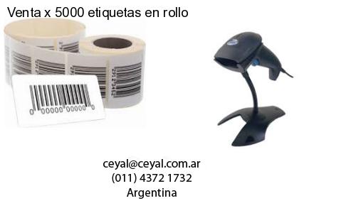 Venta x 5000 etiquetas en rollo
