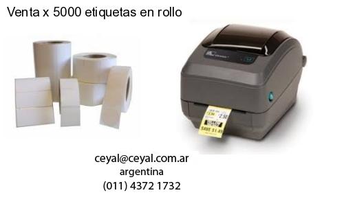 Venta x 5000 etiquetas en rollo
