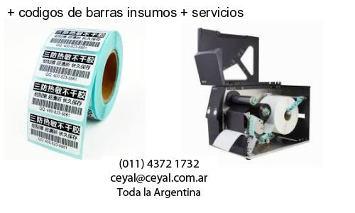 codigos de barras insumos servicios