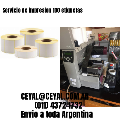 Servicio de impresion 100 etiquetas