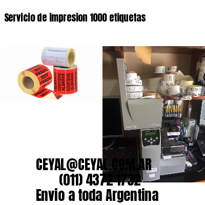 Servicio de impresion 1000 etiquetas