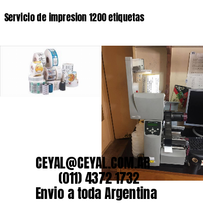 Servicio de impresion 1200 etiquetas