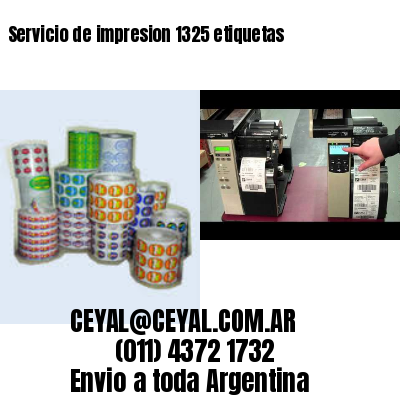 Servicio de impresion 1325 etiquetas