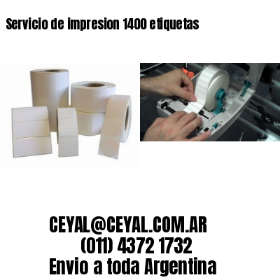 Servicio de impresion 1400 etiquetas