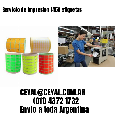 Servicio de impresion 1450 etiquetas
