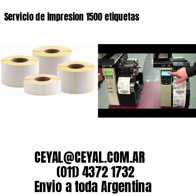 Servicio de impresion 1500 etiquetas
