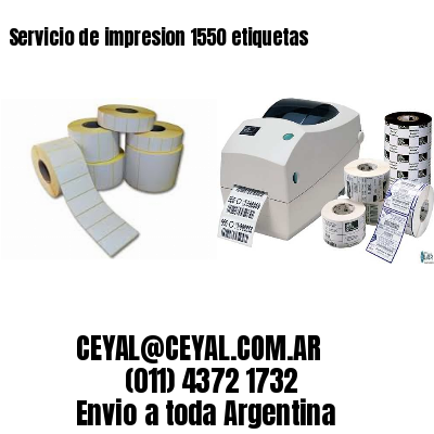 Servicio de impresion 1550 etiquetas