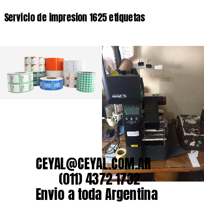 Servicio de impresion 1625 etiquetas