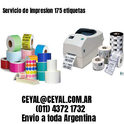 Servicio de impresion 175 etiquetas