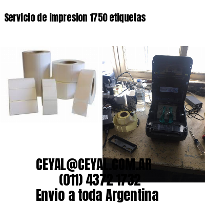 Servicio de impresion 1750 etiquetas