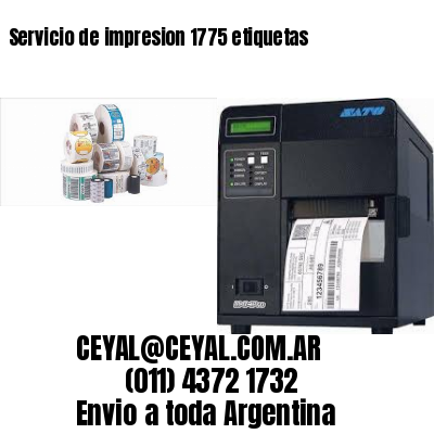 Servicio de impresion 1775 etiquetas