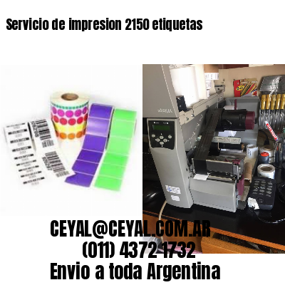 Servicio de impresion 2150 etiquetas