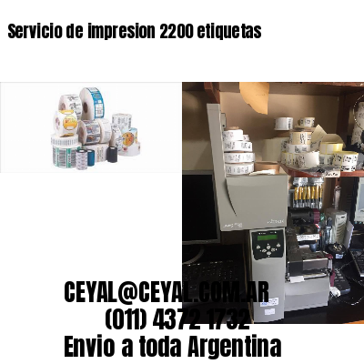 Servicio de impresion 2200 etiquetas