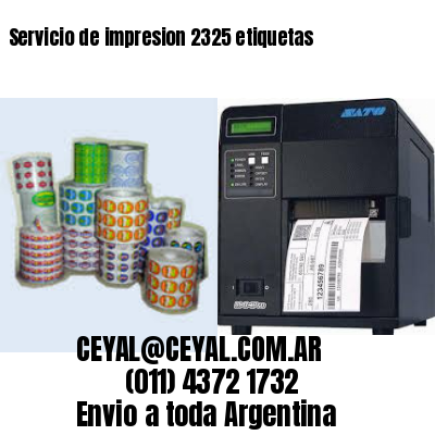Servicio de impresion 2325 etiquetas