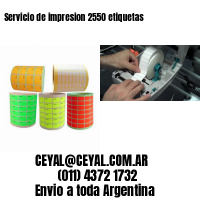 Servicio de impresion 2550 etiquetas