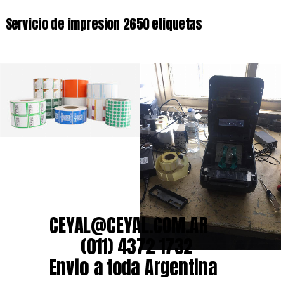 Servicio de impresion 2650 etiquetas