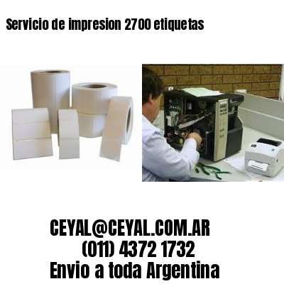 Servicio de impresion 2700 etiquetas