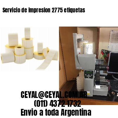 Servicio de impresion 2775 etiquetas