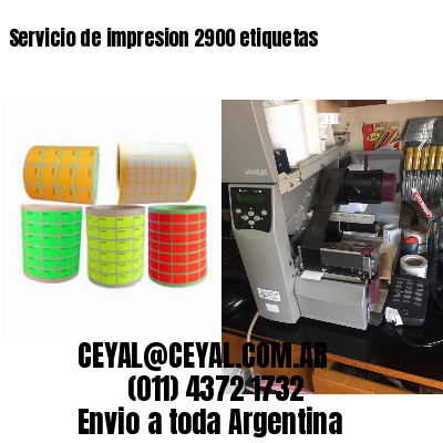 Servicio de impresion 2900 etiquetas