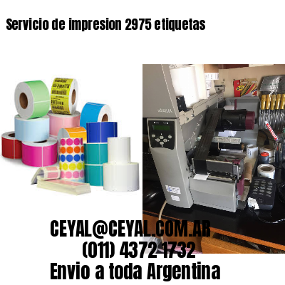 Servicio de impresion 2975 etiquetas