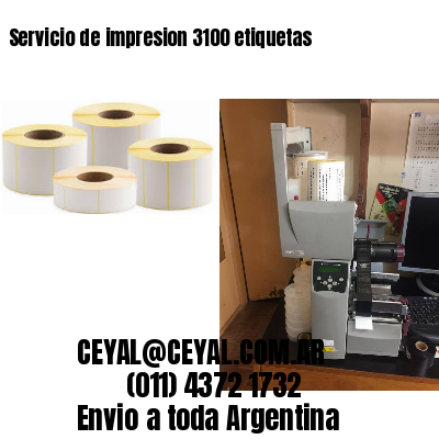 Servicio de impresion 3100 etiquetas
