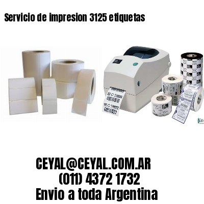 Servicio de impresion 3125 etiquetas
