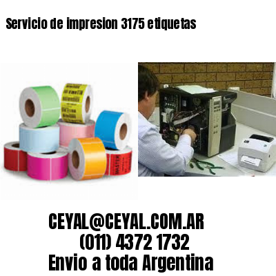 Servicio de impresion 3175 etiquetas