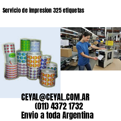 Servicio de impresion 325 etiquetas