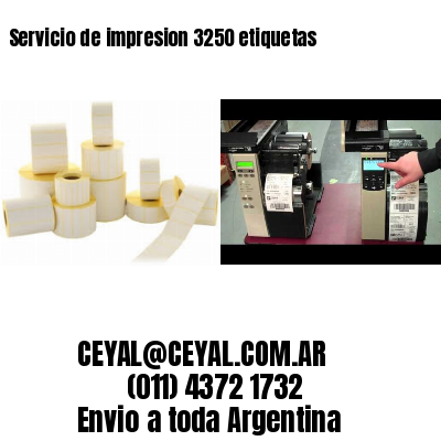 Servicio de impresion 3250 etiquetas